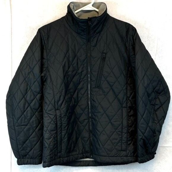 COLUMBIA Women’s Quilted Jacket Small Black Diamond-Stitch Warm Lightweight - Picture 1 of 11